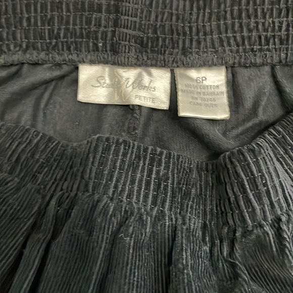 STUDIO WORKS Corduroy Pants | Black | Size 6 Petite - Picture 8 of 10